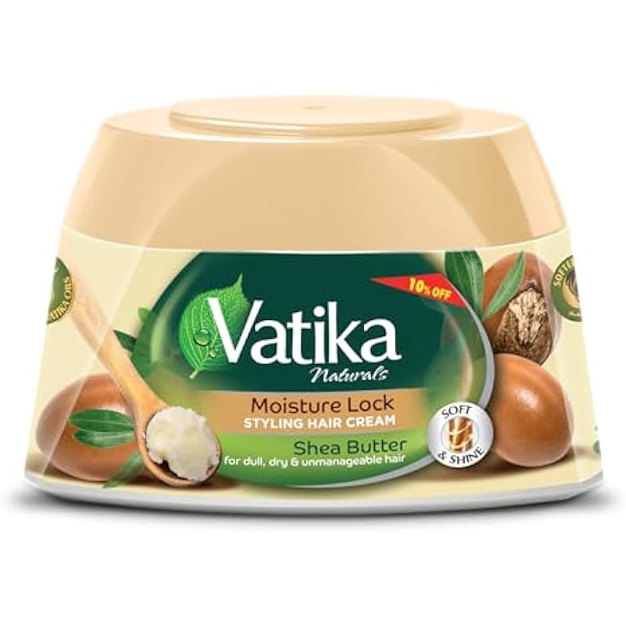 Vatika Naturals Shea Butter Hair Cream (190mL) | Natural Moisturizing Hair Cream | Promotes Richer Hair Look | For All Hair Types